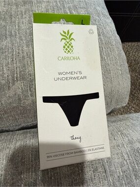 Cariloha Women's Black Bamboo Viscose Thong